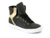 Supra Skytop Black Satin Tuf Gold Shoe #1